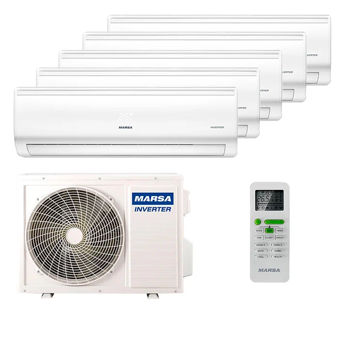 Мульти сплит-система на 5 комнат Marsa MRK-T09PA + MRK-T12PA x 3 + MRK-T18PA / MRK-5M42HTPE-W