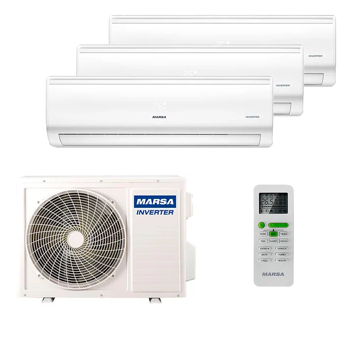 Мульти сплит-система на 3 комнаты Marsa MRK-T09PA + MRK-T12PA x 2 / MRK-4M32HTPE-W